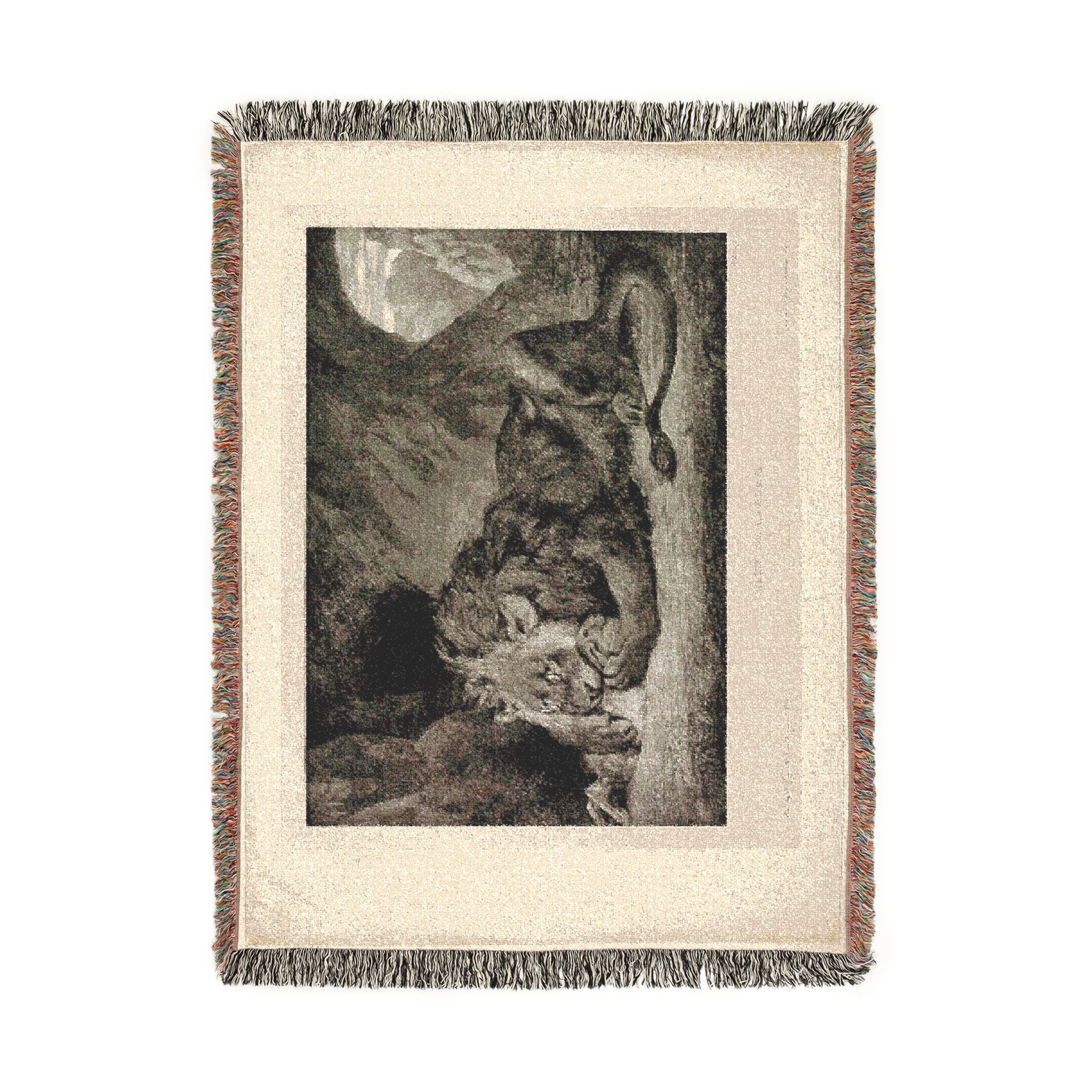 Eugène Delacroix - Lion of the Atlas Mountains | Woven Tapestry Blanket