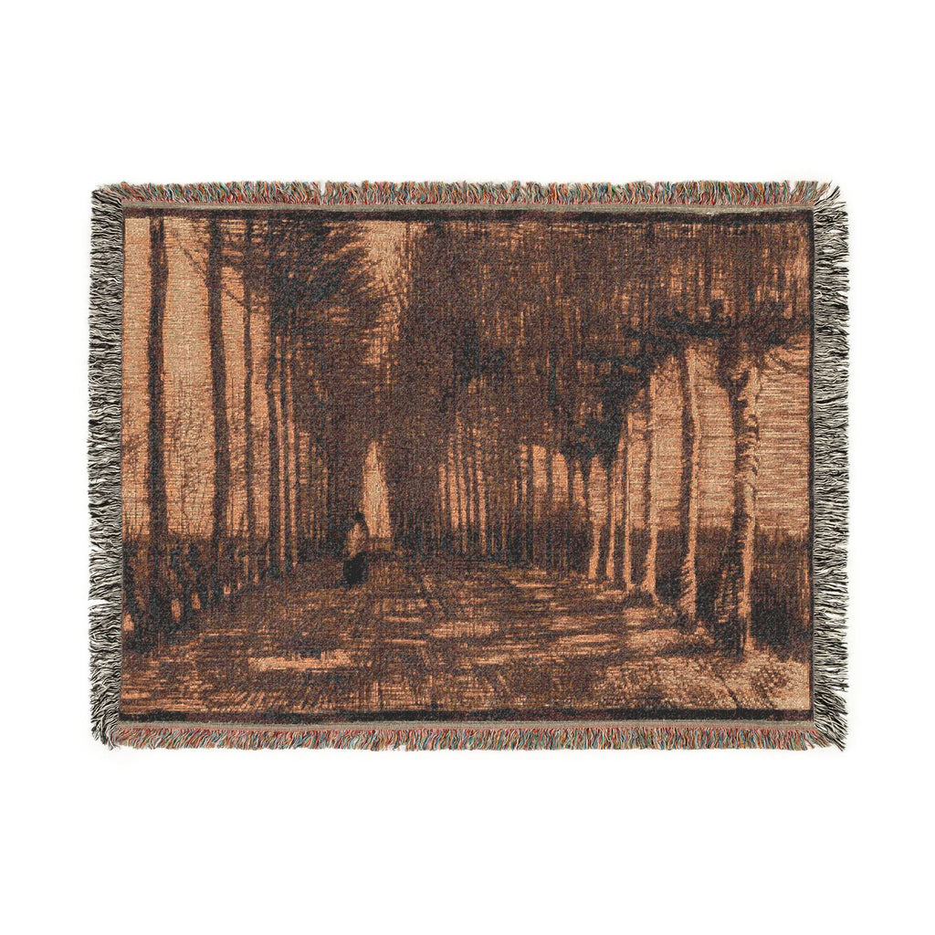 Vincent van Gogh - Avenue of Pollard Birches and Poplars | Woven Tapestry Blanket