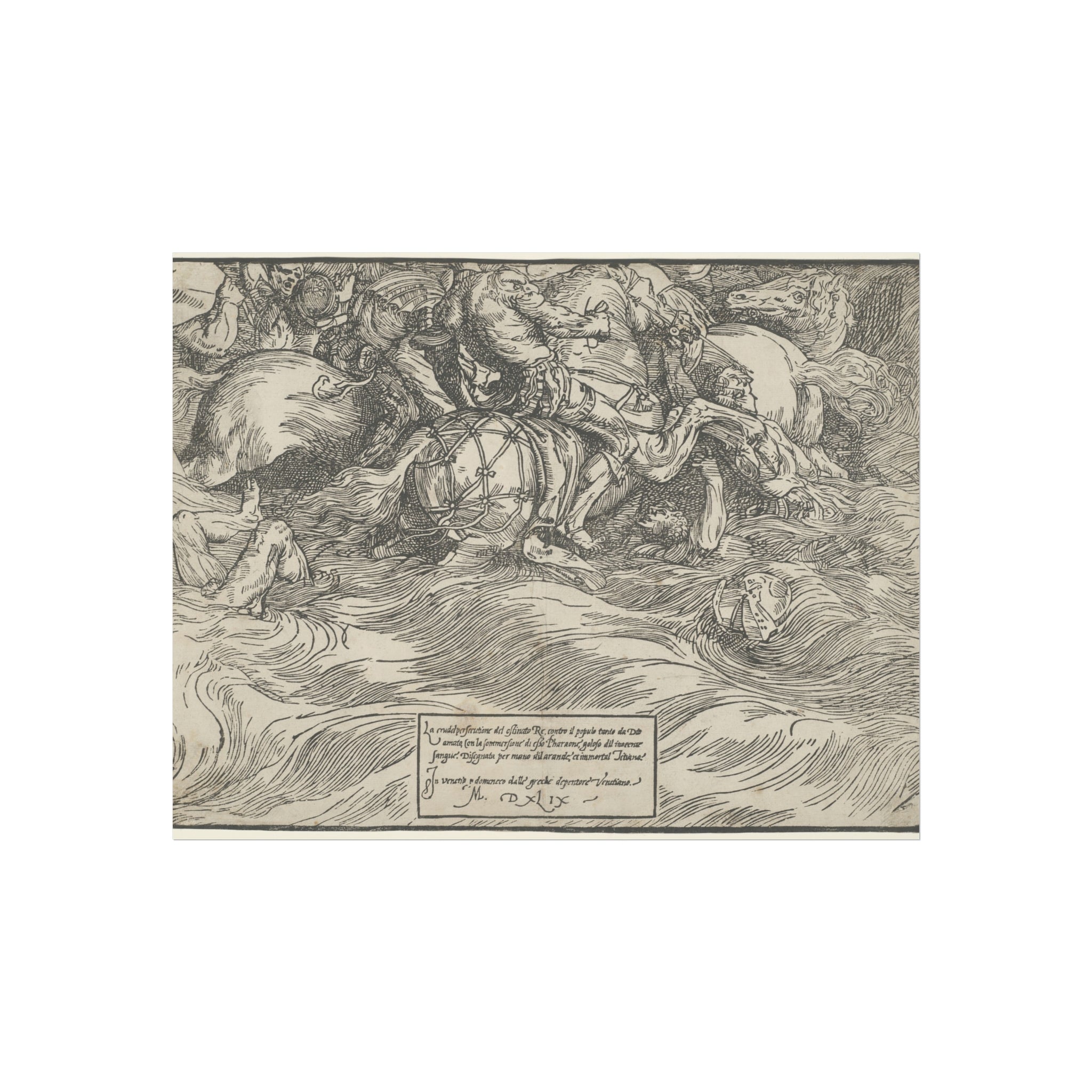 Titian - The Submersion of Pharaoh's Army in the Red Sea | Fine Art Poster