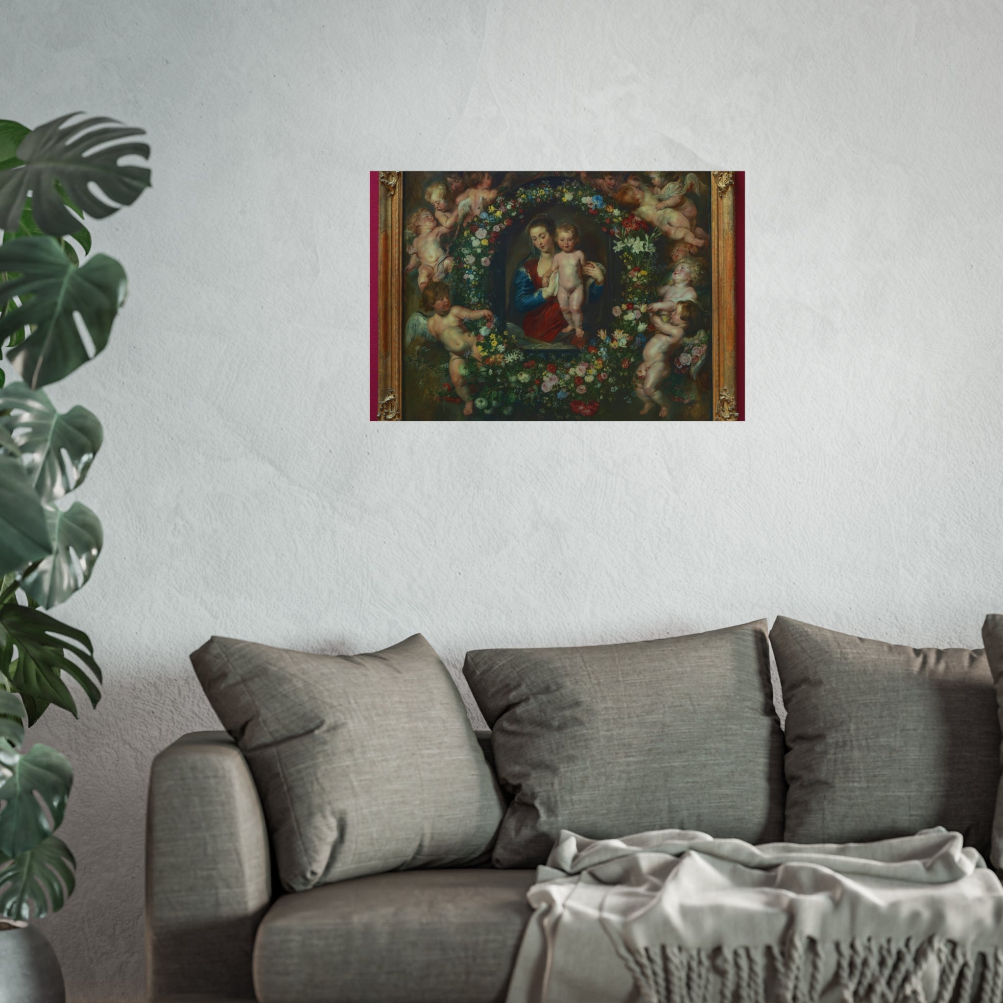 Madonna in a Garland of Flowers - Peter Paul Rubens | Fine Art Poster