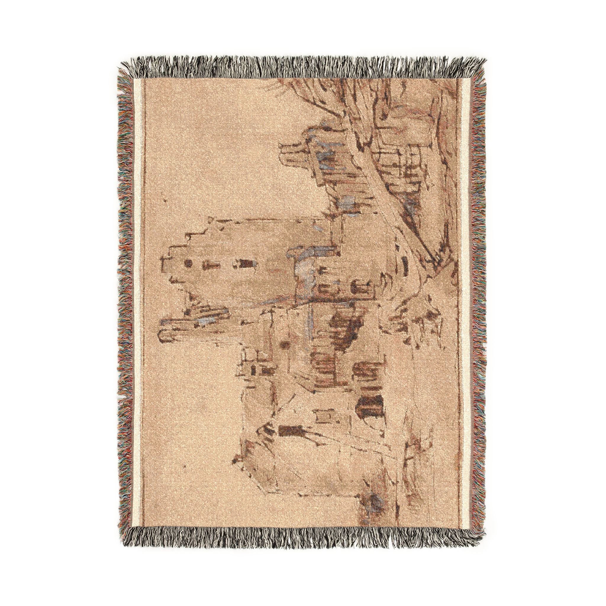 Rembrandt van Rijn - Kostverloren Castle in Decay | Woven Tapestry Blanket