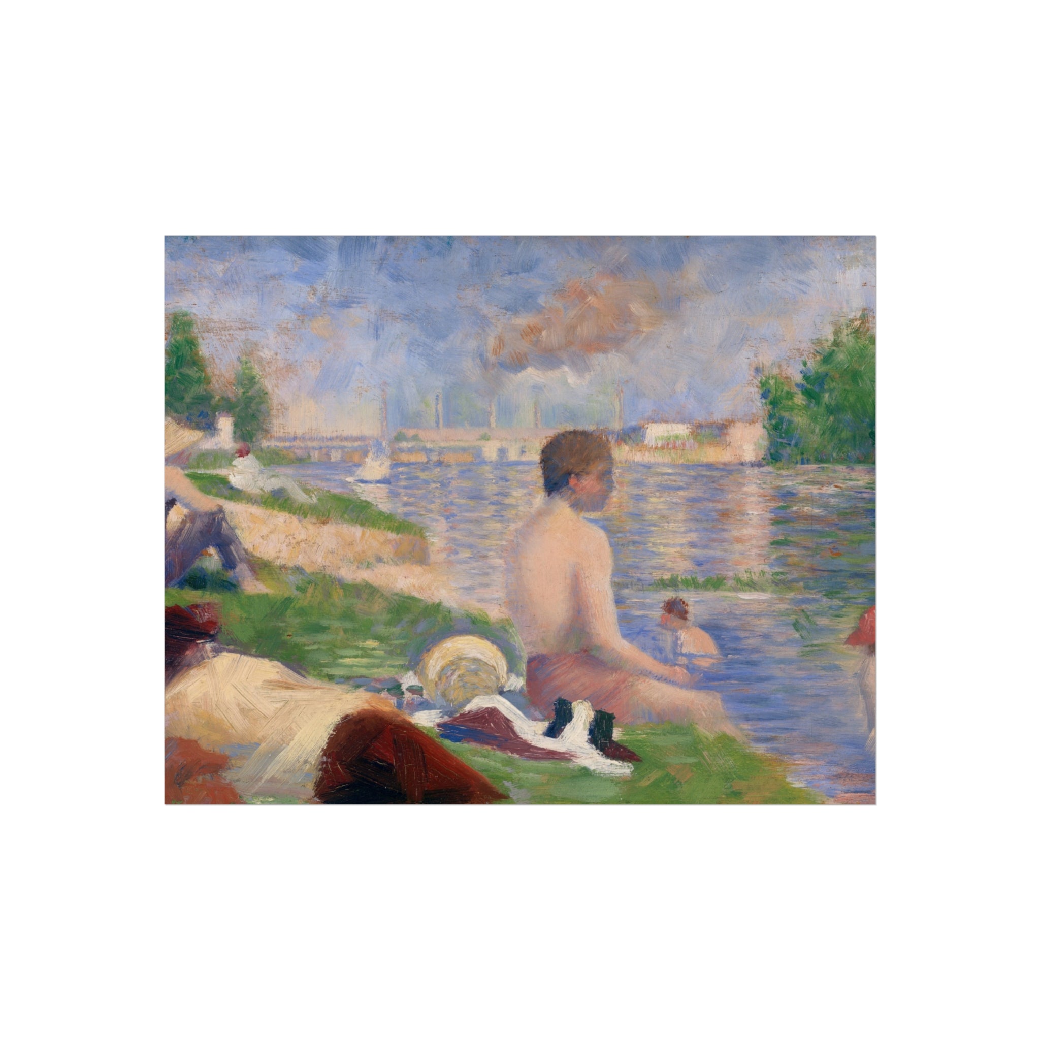 Final Study for Bathers at Asnières Georges Seurat Fine Art Poster