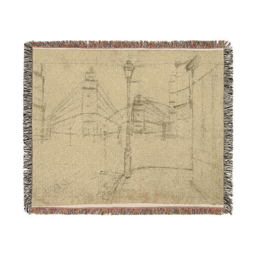 Gustave Caillebotte - Study for Paris Street; Rainy Day | Woven Tapestry Blanket