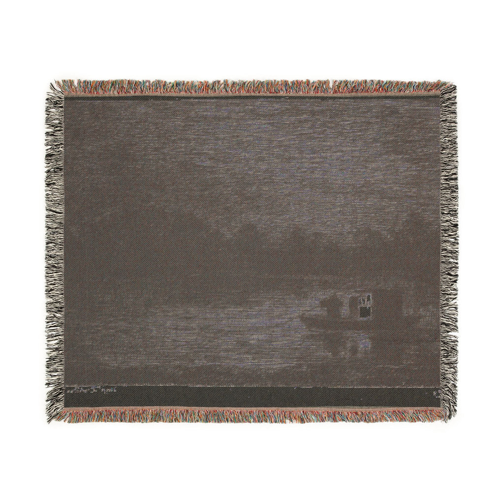 Charles François Daubigny - Night Voyage (The Fishing Net) | Woven Tapestry Blanket