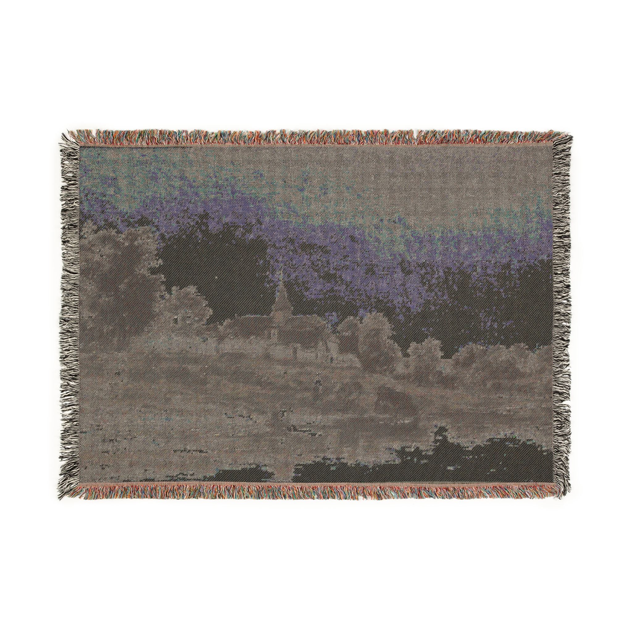 Charles François Daubigny - On the Bank of the Seine at Portejoie | Woven Tapestry Blanket
