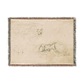 Eugène Delacroix - Studies of Lions | Woven Tapestry Blanket
