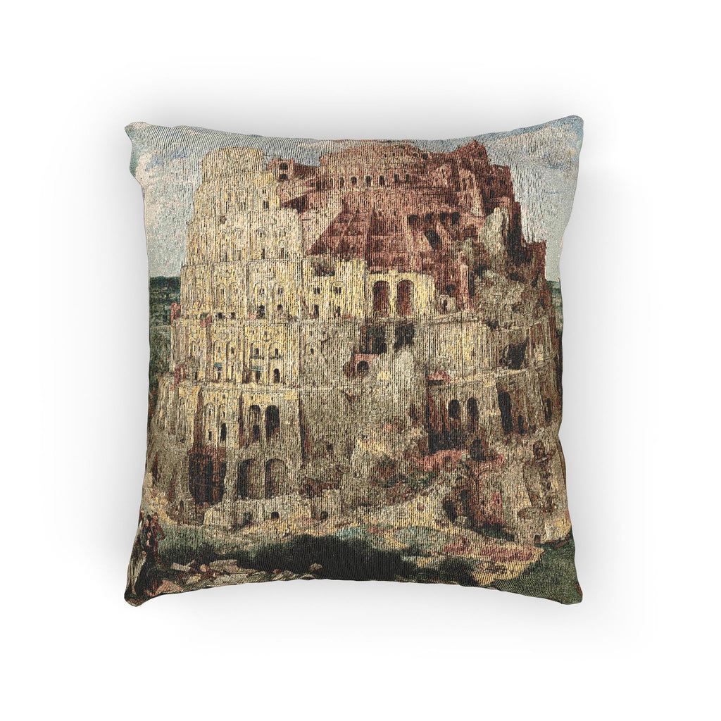 Pieter Bruegel the Elder - The Tower of Babel (Vienna) - Google Art Project - edited | Woven Pillow