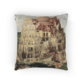 Pieter Bruegel the Elder - The Tower of Babel (Vienna) - Google Art Project - edited | Woven Pillow