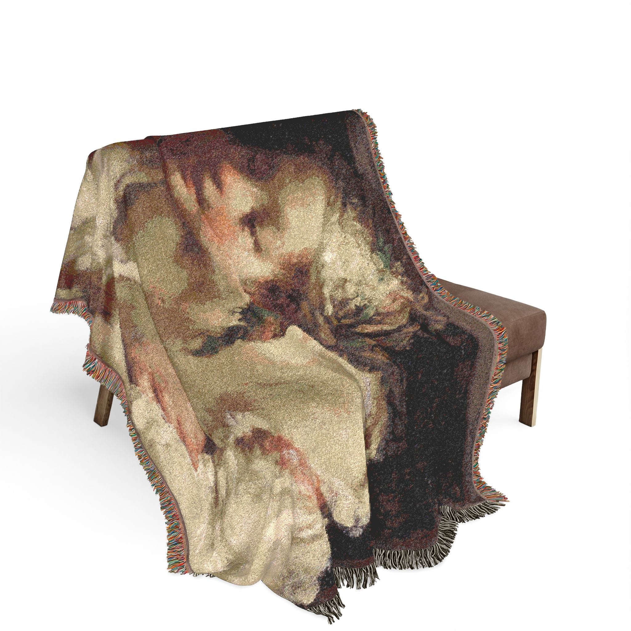 Young Woman Jean François Millet Tapestry Blanket