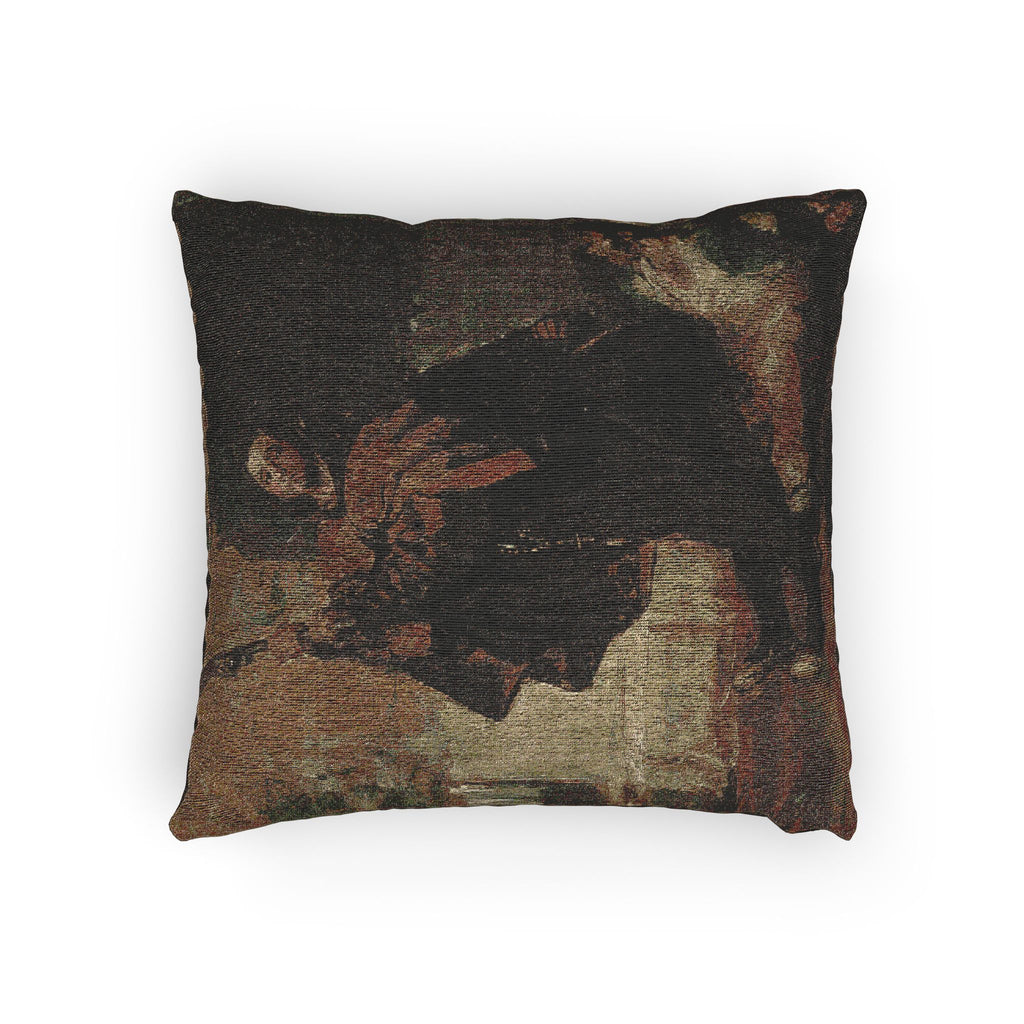 Francisco José de Goya y Lucientes - Friar Pedro Clubs El Maragato with the Butt of the Gun | Woven Pillow
