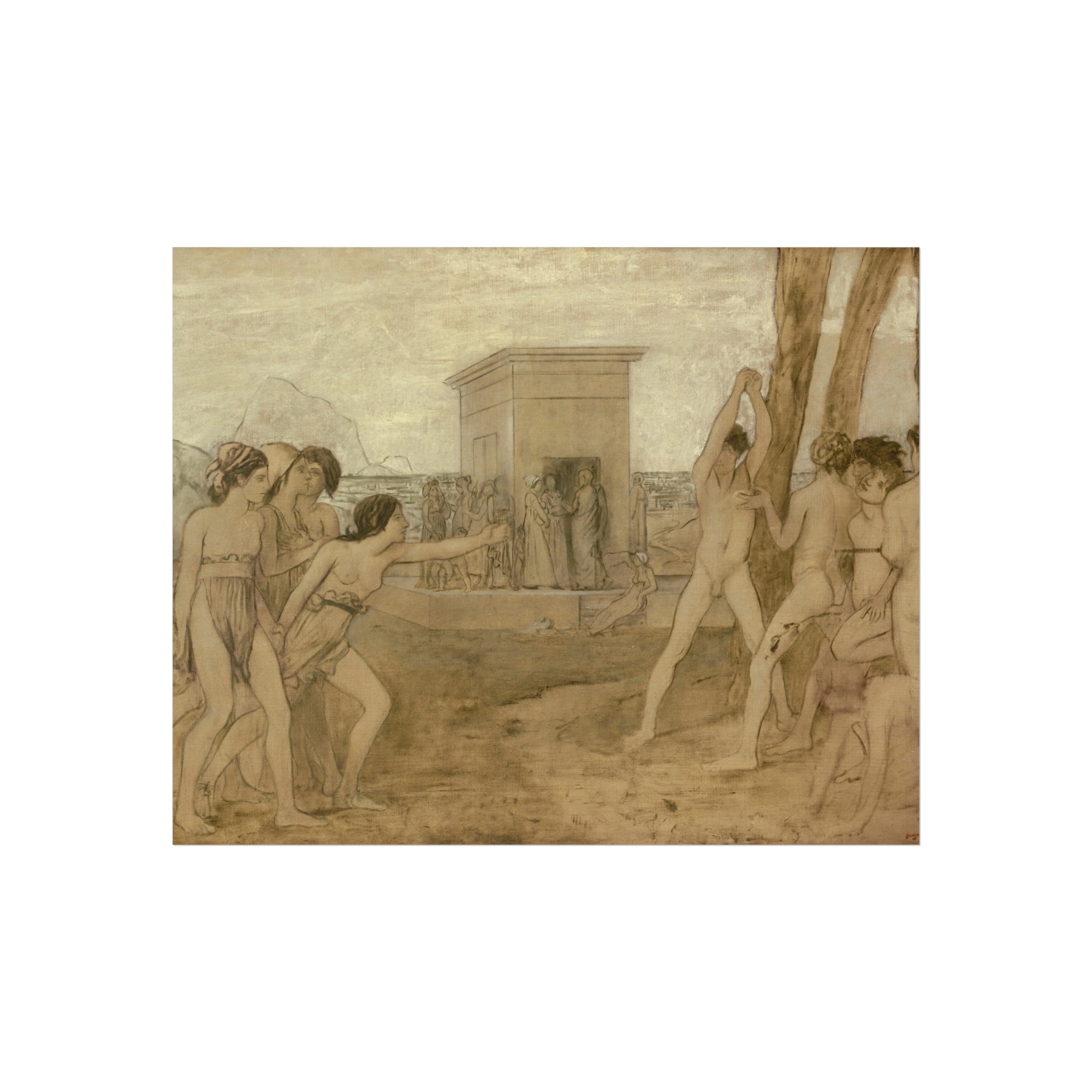 Young Spartan Girls Challenging Boys Edgar Degas Fine Art Poster