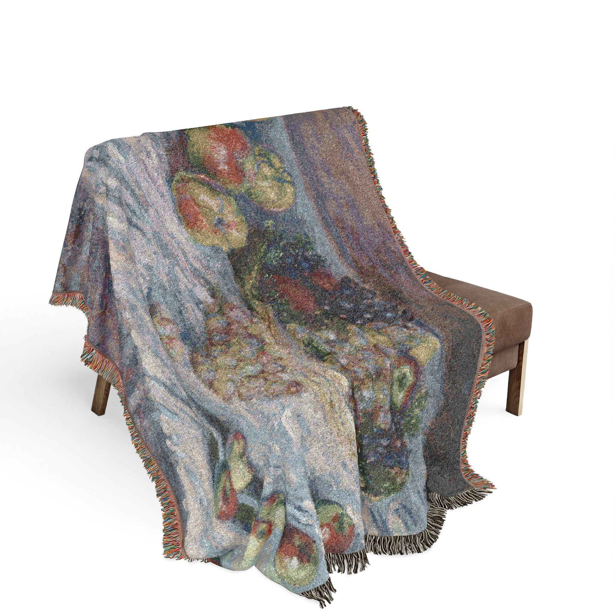 Apples and Grapes Claude Monet Tapestry Blanket
