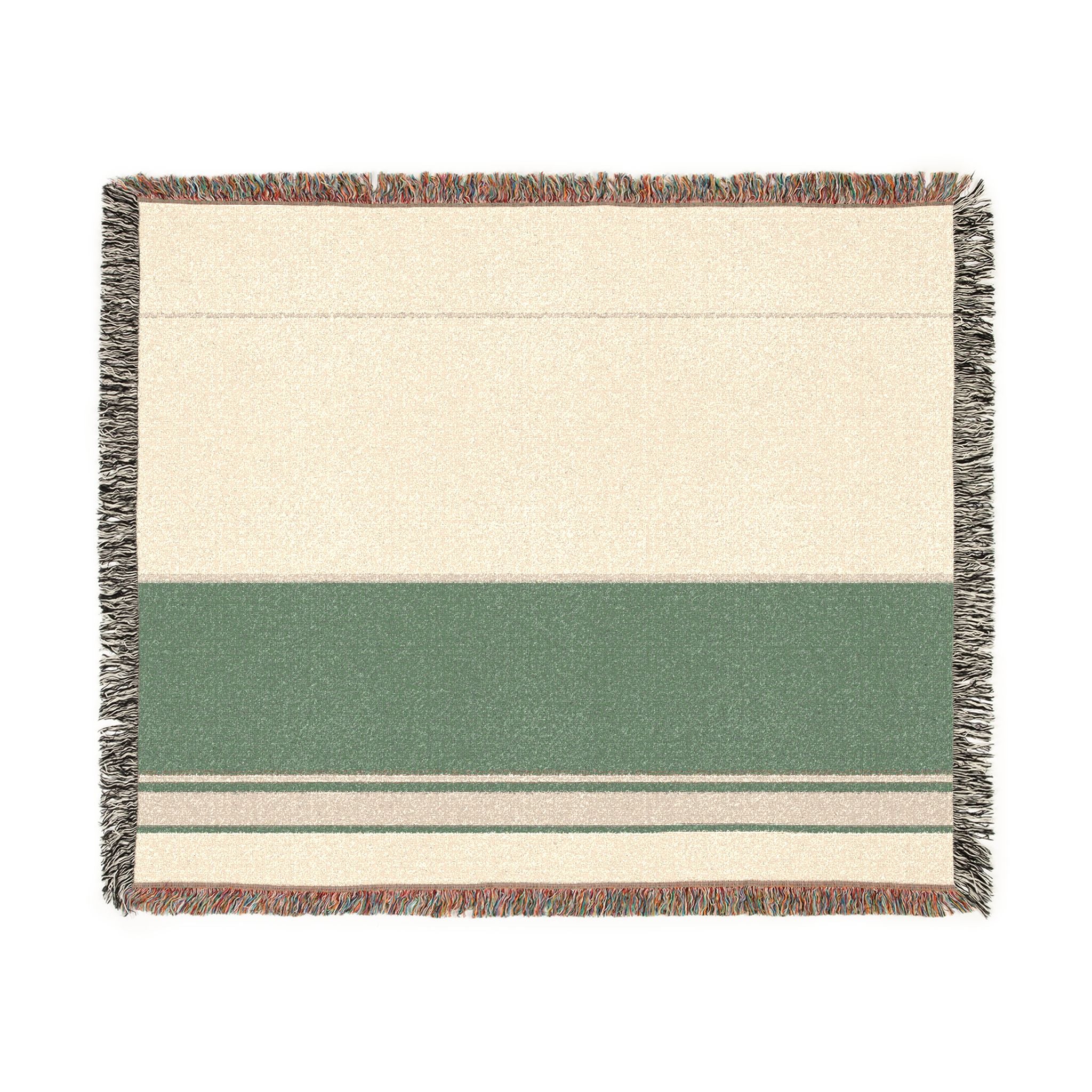 Grove Throw — Warm White · Olive · Sand
