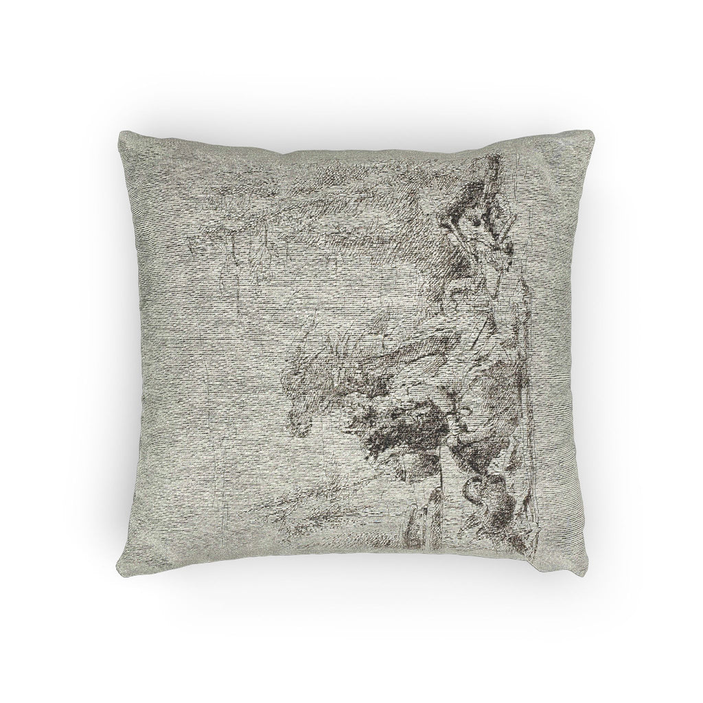 Giovanni Battista Tiepolo - A Woman with her Arms in Chains and Four Other Figures, from Capricci | Woven Pillow