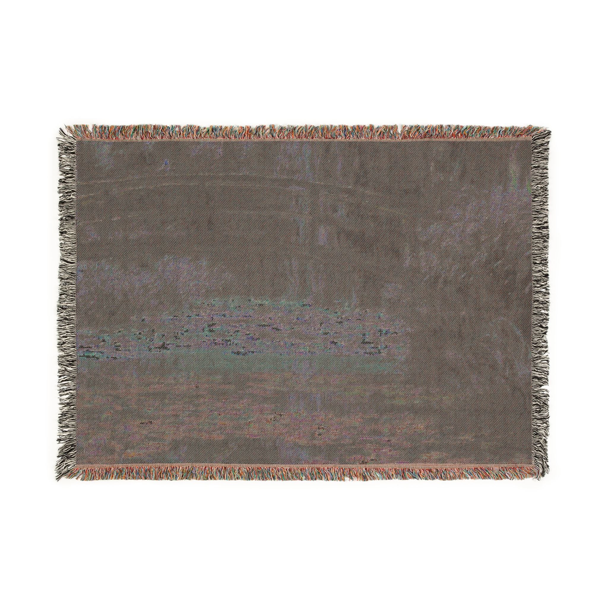 Claude Monet - Water Lily Pond | Woven Tapestry Blanket