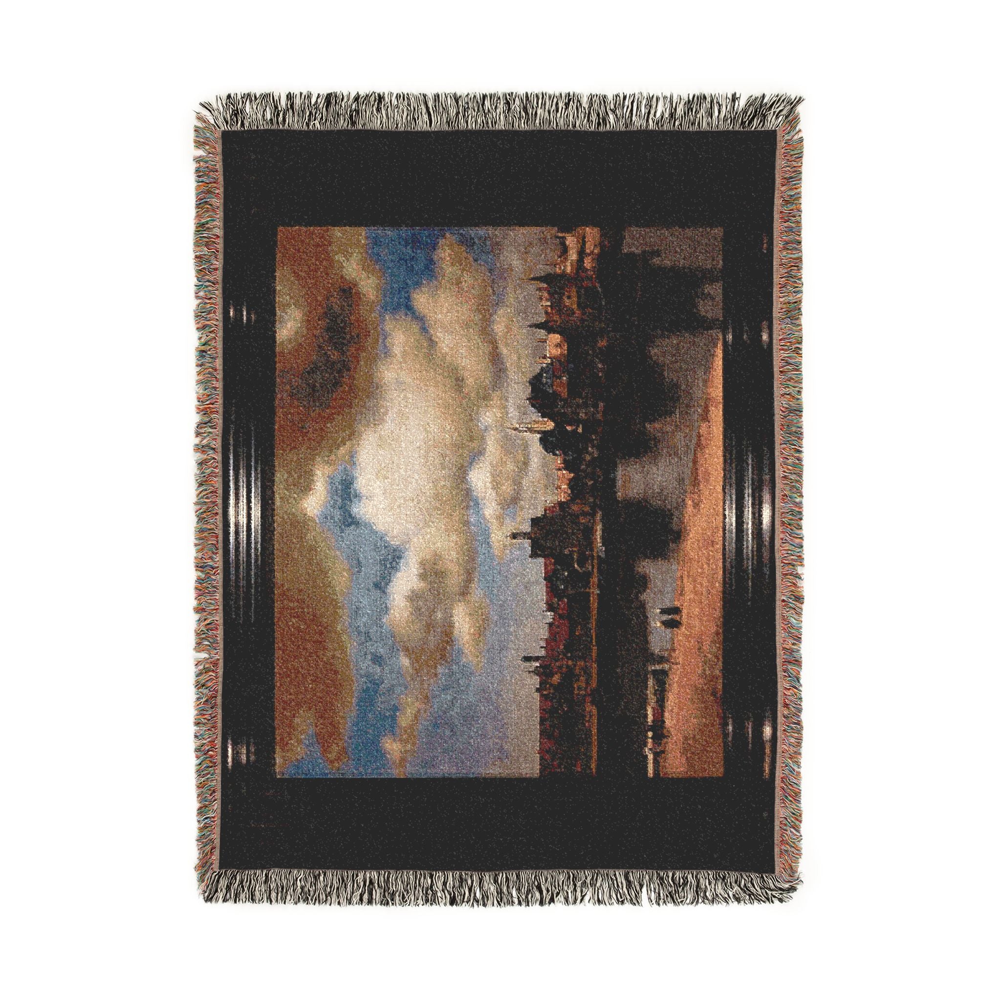 Den Haag - Mauritshuis - Johannes Vermeer (1632-1675) - View of Delft c. 1660-1661 | Woven Tapestry Blanket