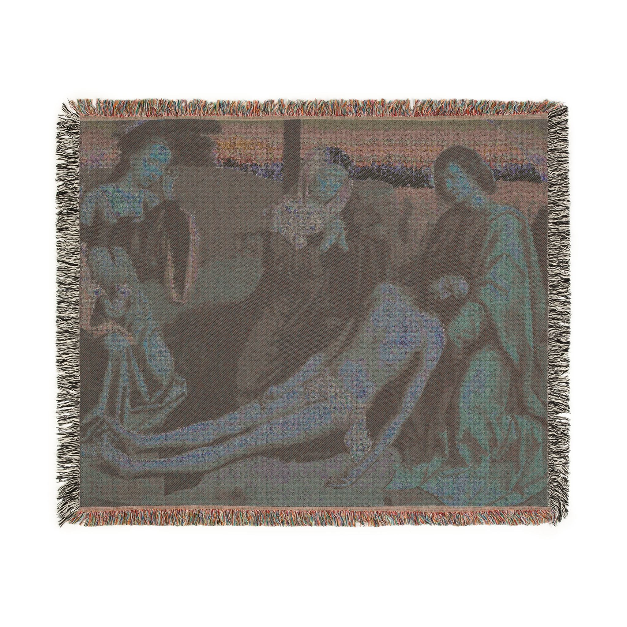 Gerard David - Lamentation over the Body of Christ | Woven Tapestry Blanket