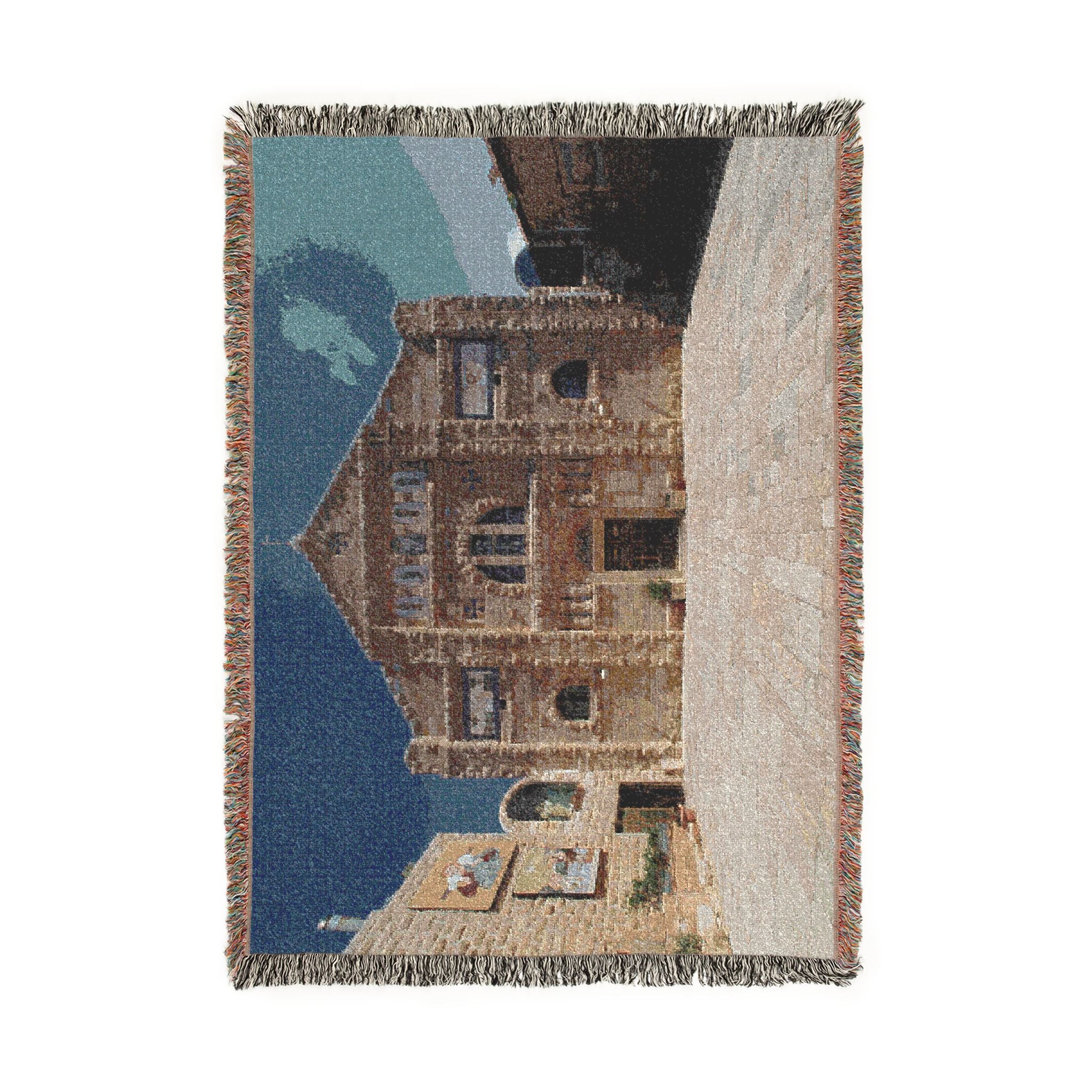 Shrine of the Beheading of Saint John the Baptist, Madaba, Jordan (دير اللاتين مادبا) | Woven Tapestry Blanket