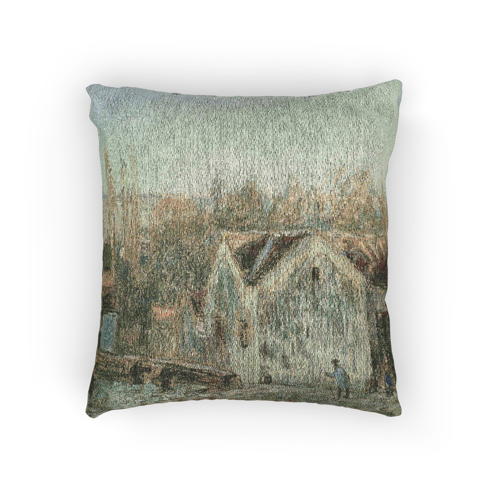 Alfred Sisley - A Corner of Moret-sur-Loing | Woven Pillow