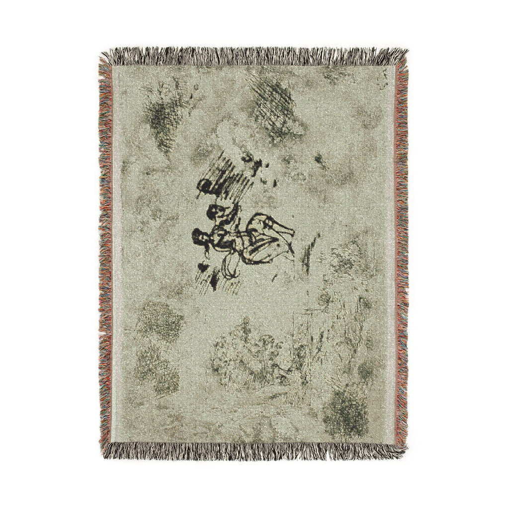 Claude Lorrain - Seated Woman and Other Sketches | Woven Tapestry Blanket