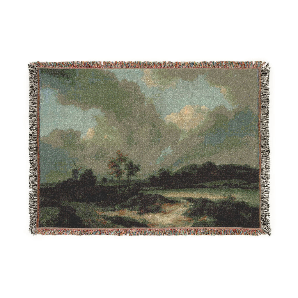 Jacob van Ruisdael - Grainfields | Woven Tapestry Blanket