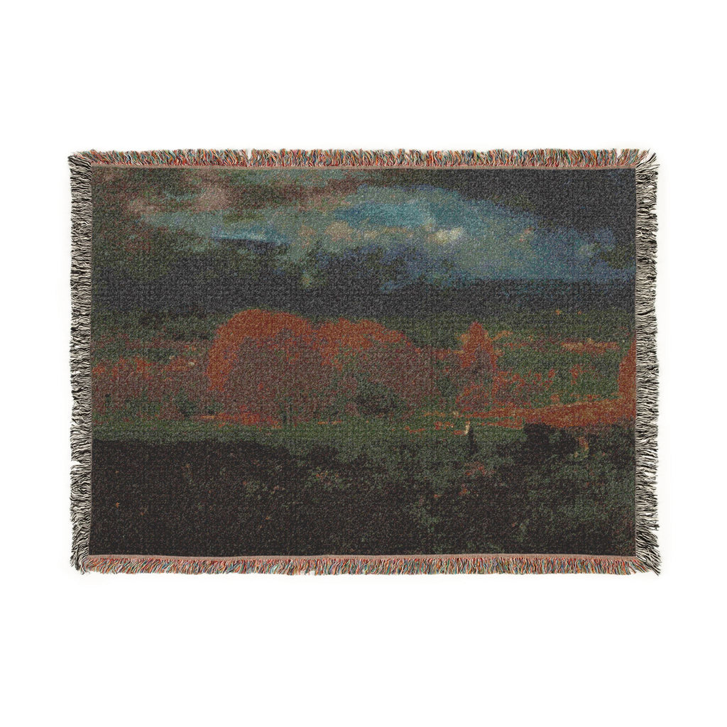 George Inness - Sunlit Valley | Woven Tapestry Blanket