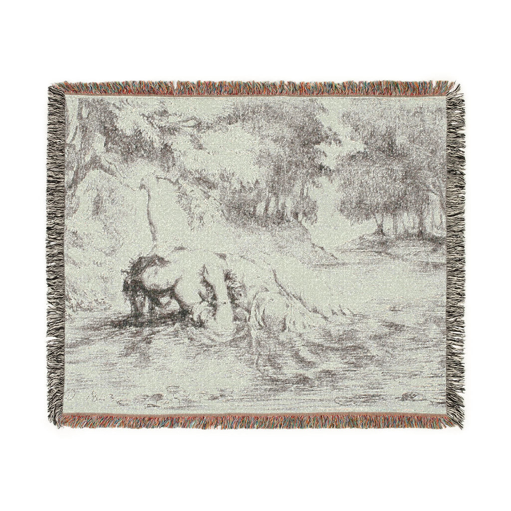 Eugène Delacroix - Ophelia's Death | Woven Tapestry Blanket