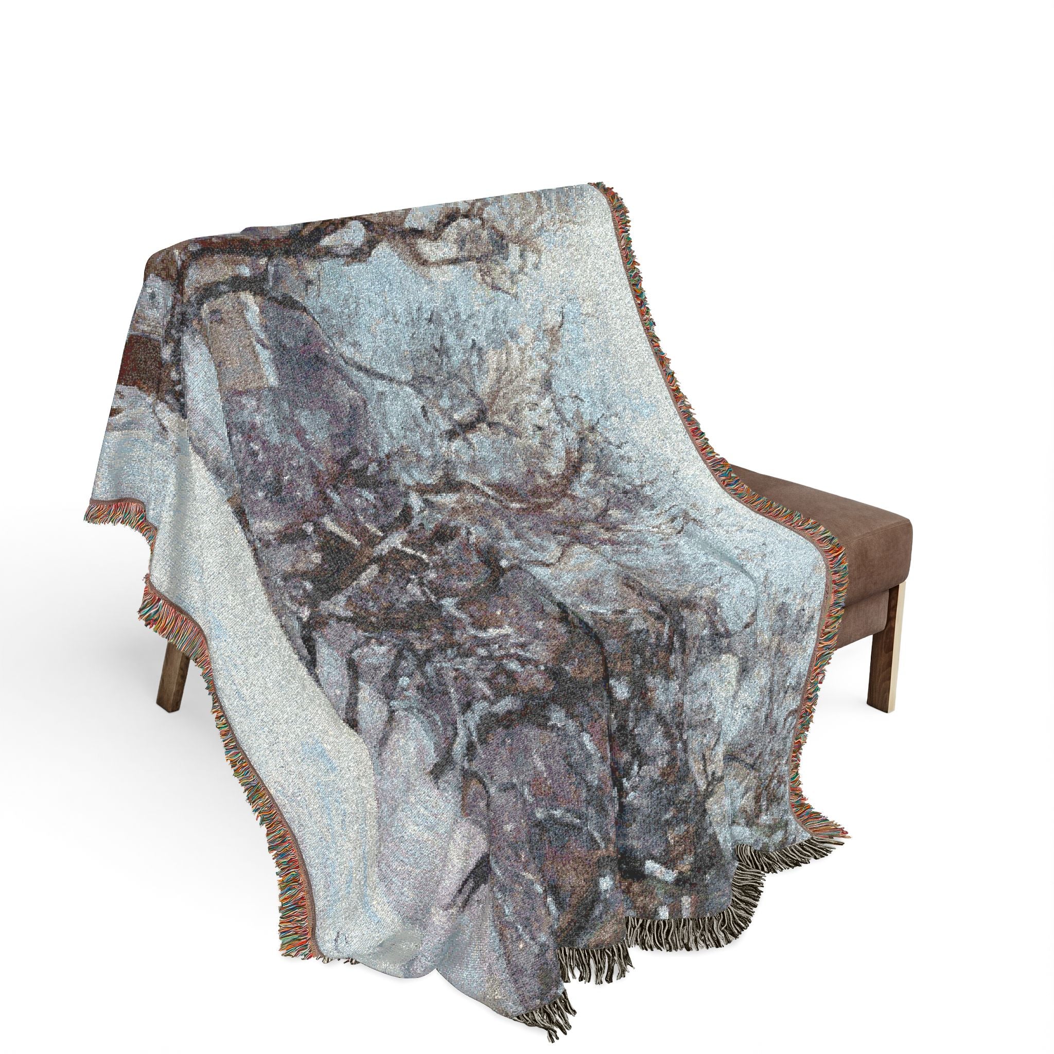 Snow at Louveciennes Camille Pissarro Tapestry Blanket