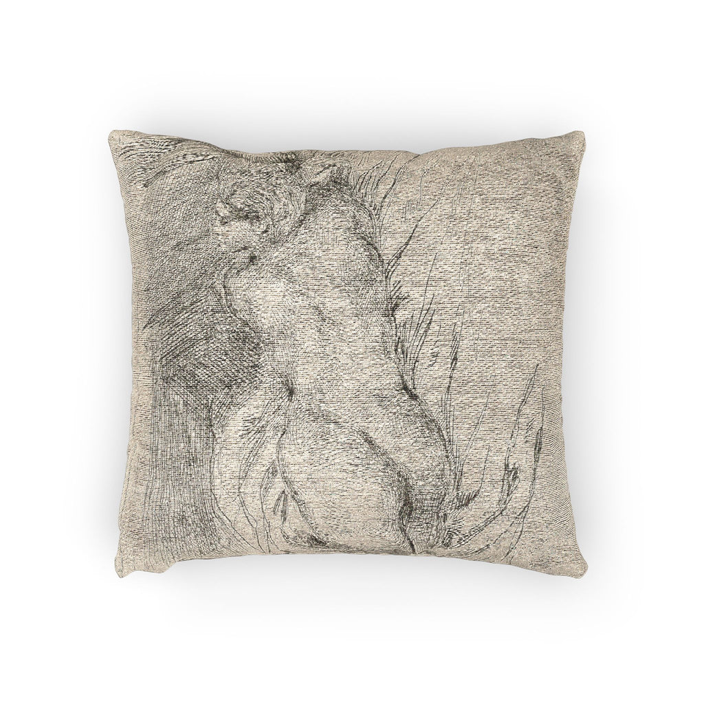 Eugène Delacroix - Study of a Woman Seen from the Back | Woven Pillow