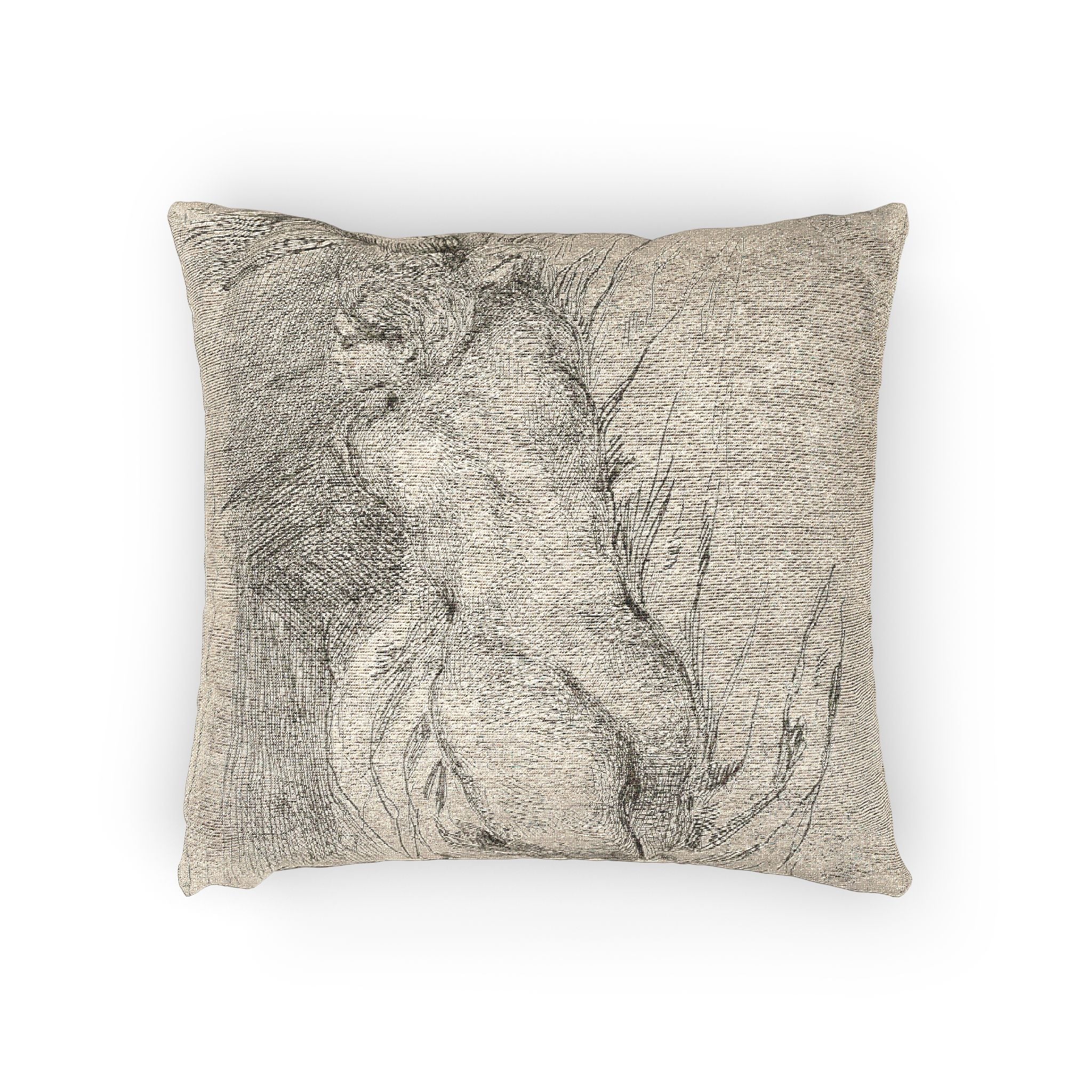 Eugène Delacroix - Study of a Woman Seen from the Back | Woven Pillow
