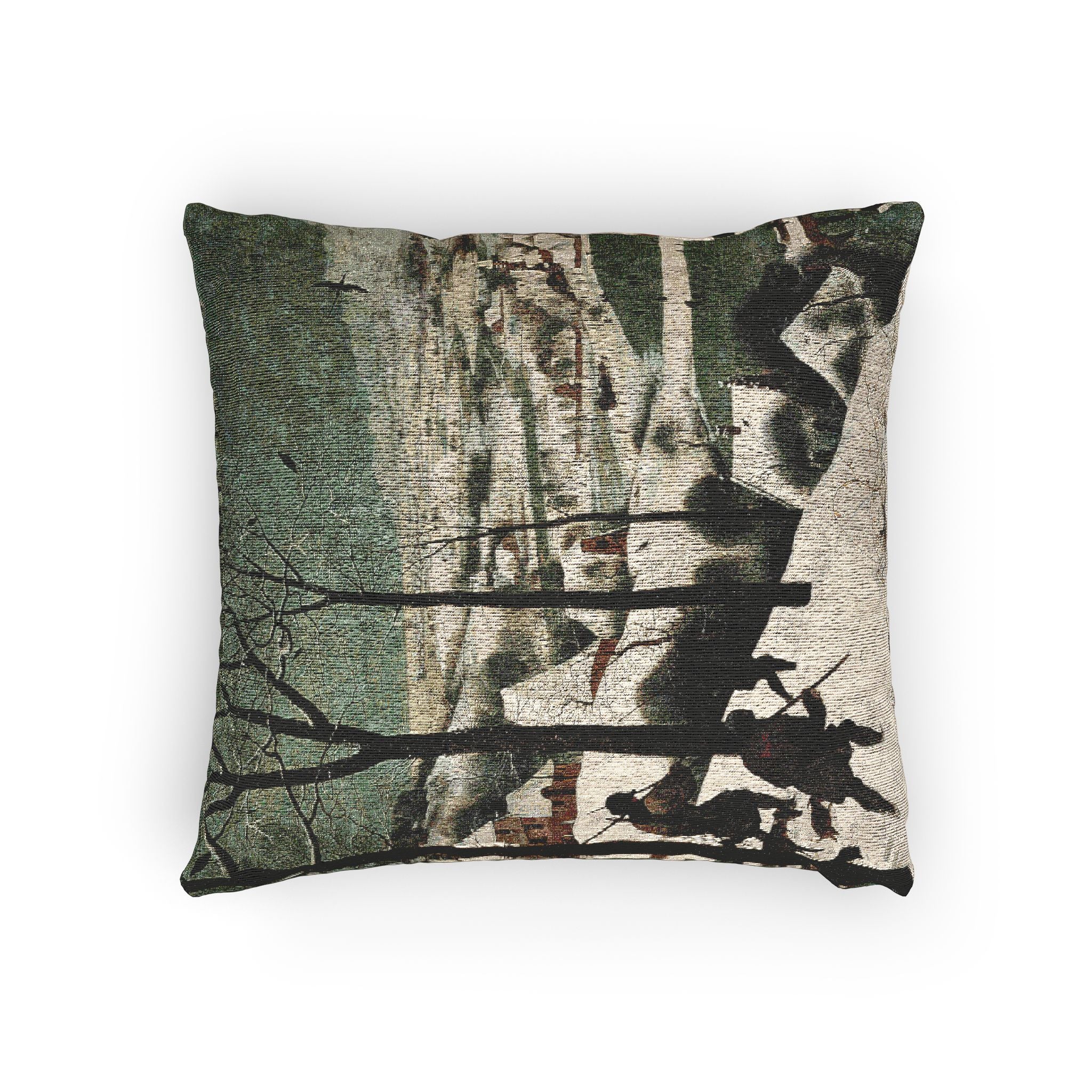 Pieter Bruegel the Elder - Hunters in the Snow (Winter) - Google Art Project | Woven Pillow