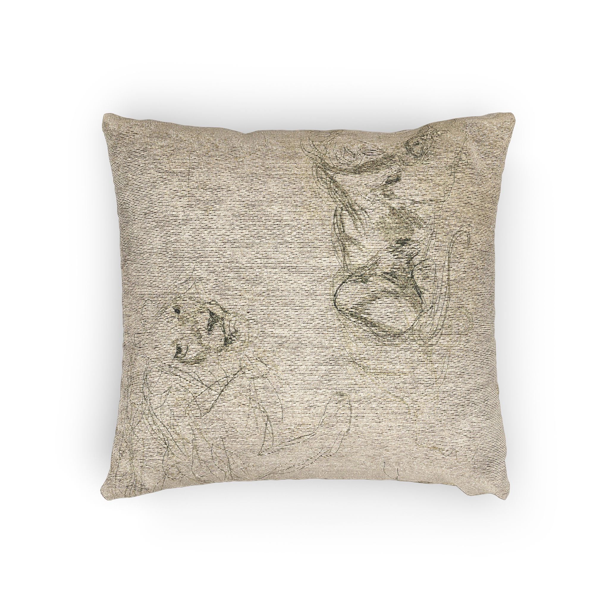 Eugène Delacroix - Studies of Lions | Woven Pillow
