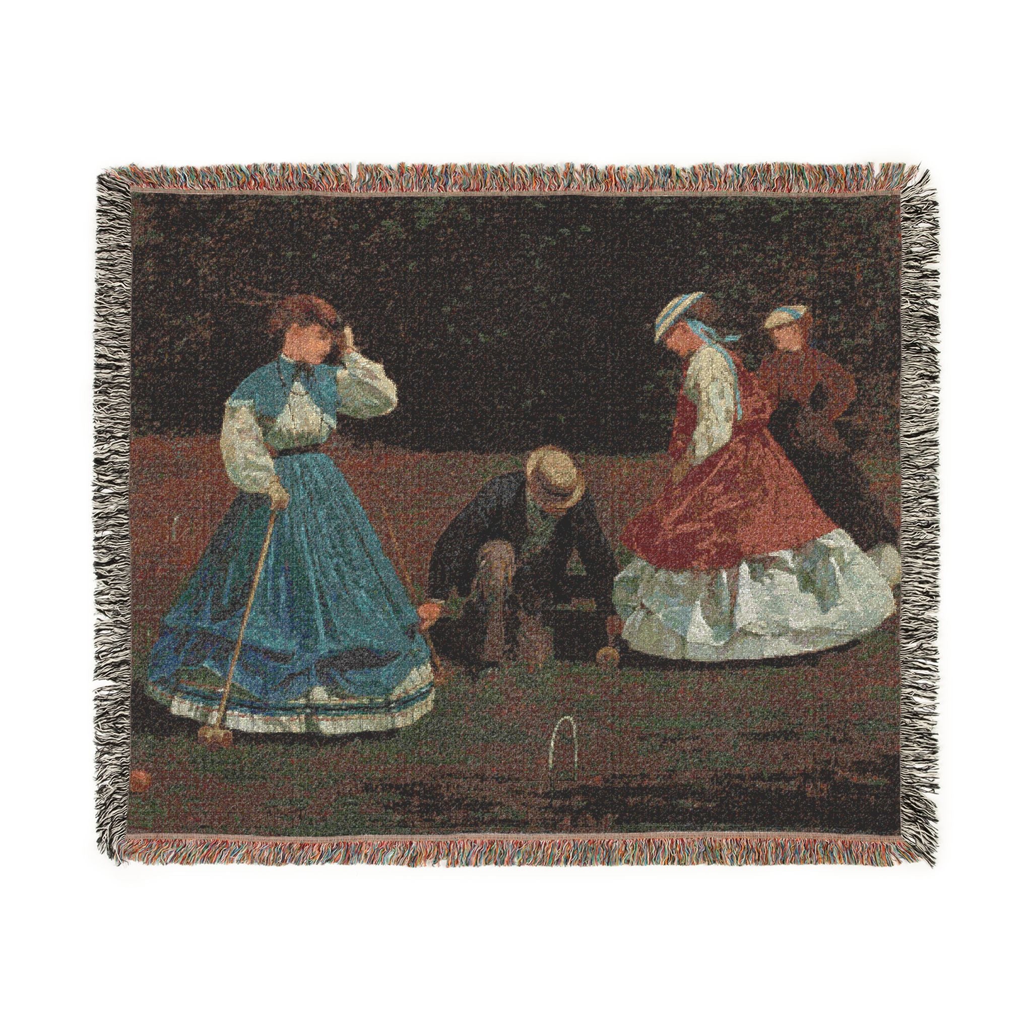 Croquet Scene Winslow Homer Tapestry Blanket