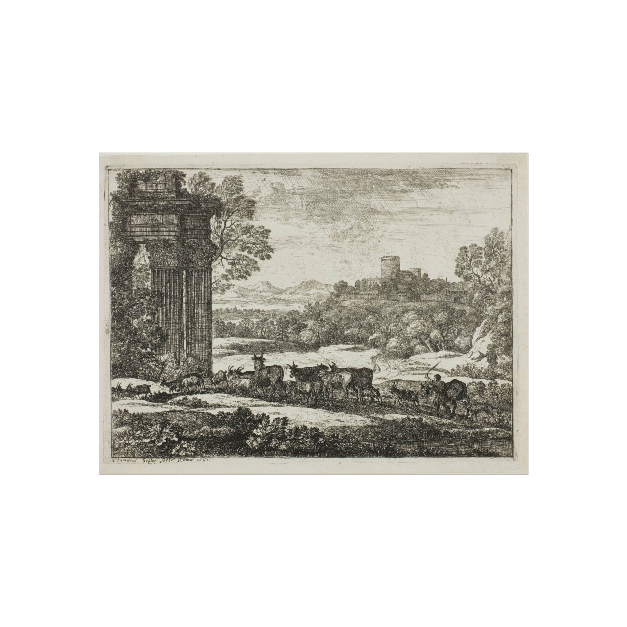 Claude Lorrain - The Herd Returning in Stormy Weather | Fine Art Poster