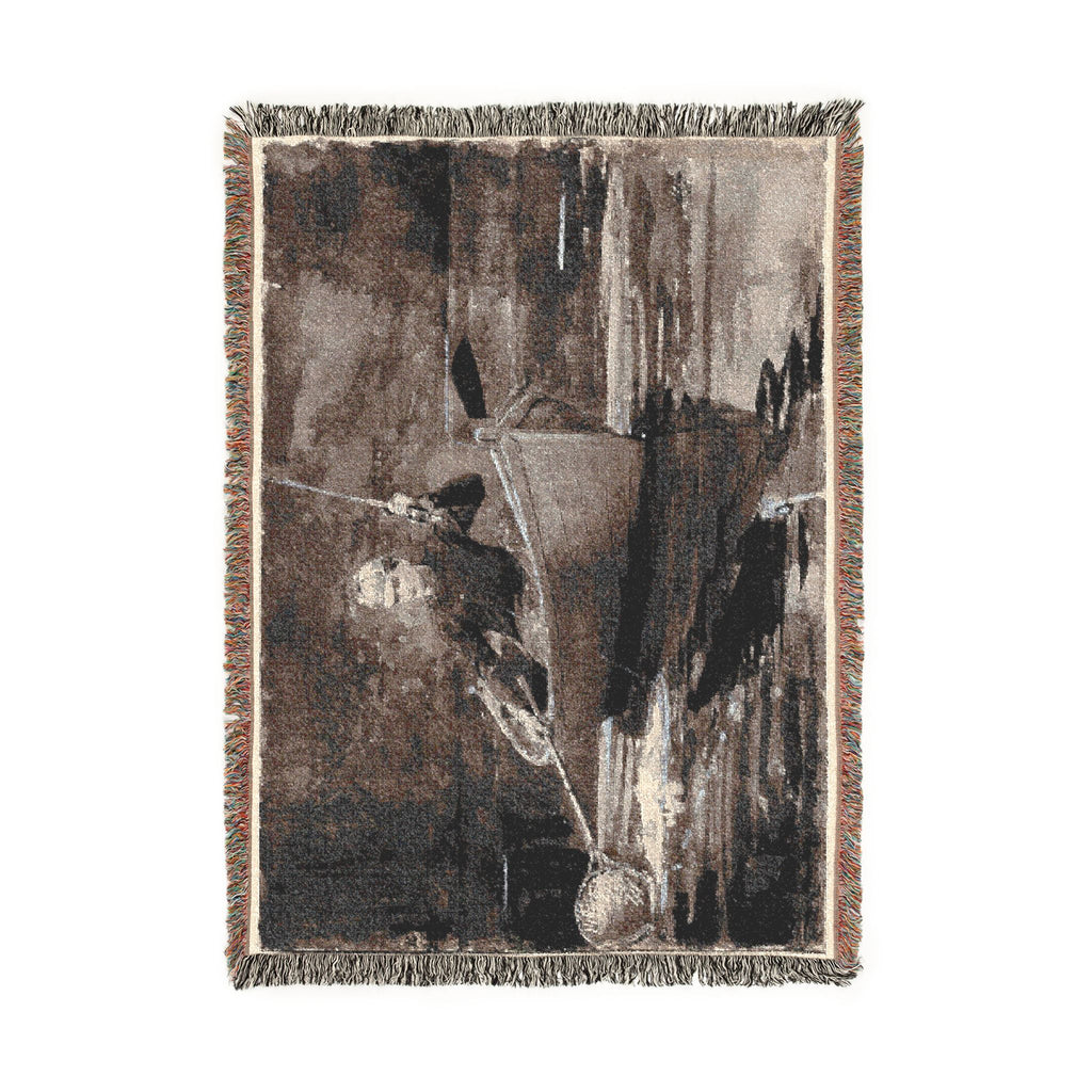 Winslow Homer - Netting the Fish | Woven Tapestry Blanket