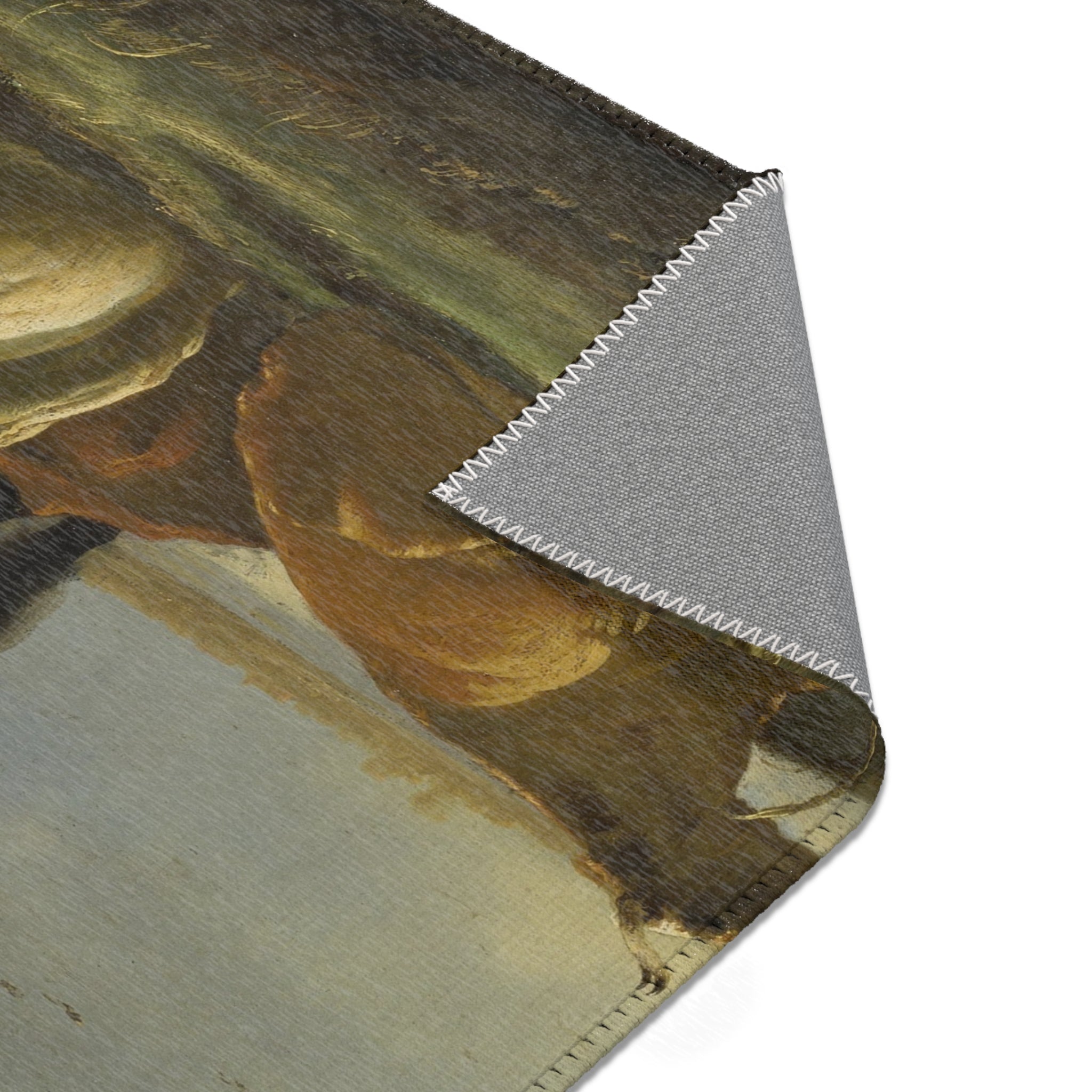 Aelbert Cuyp - Peasants with Four Cows by the River Merwede - WGA5825 | Area Rug