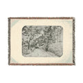 Camille Pissarro - Wooded Lane at Pontoise | Woven Tapestry Blanket