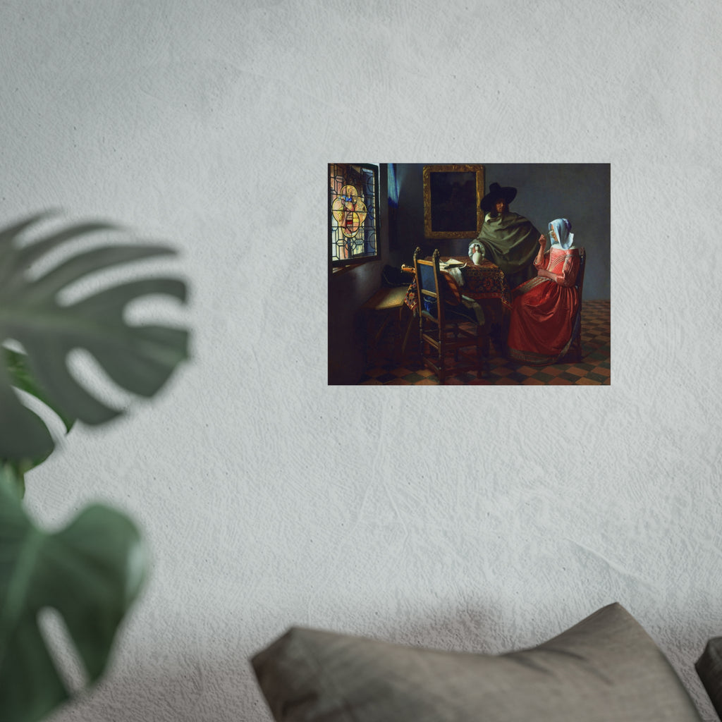 Jan Vermeer van Delft - The Glass of Wine - Google Art Project | Fine Art Poster
