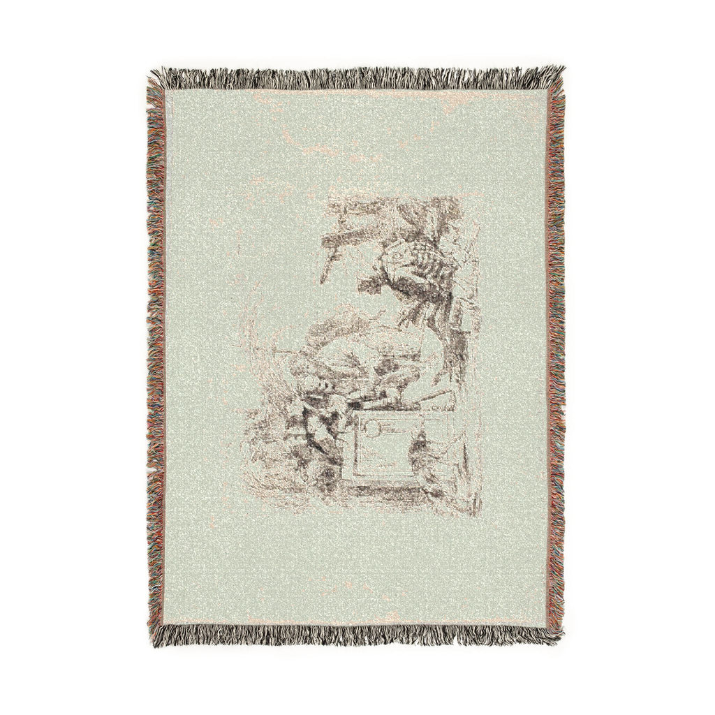 Giovanni Battista Tiepolo - Death Giving Audience, from Capricci | Woven Tapestry Blanket