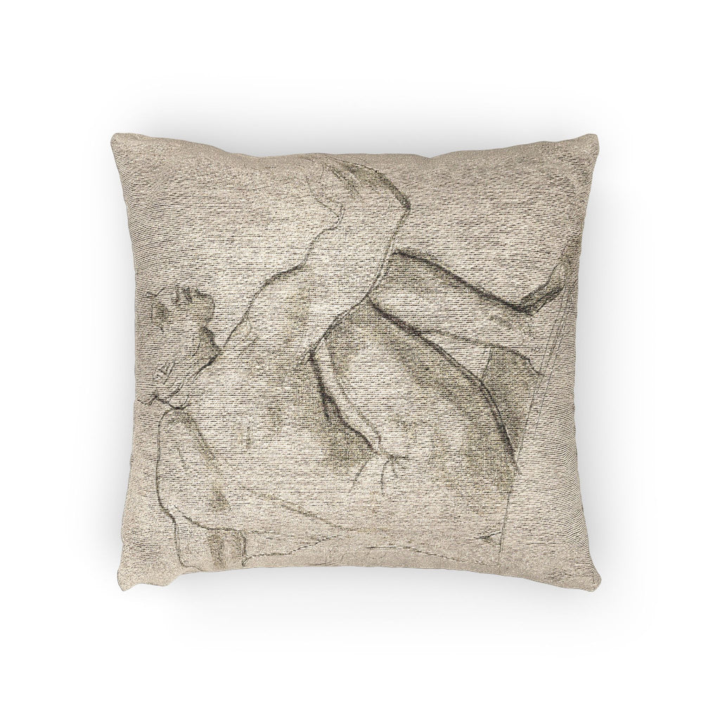 John Singer Sargent - Seated Male Nude | Woven Pillow