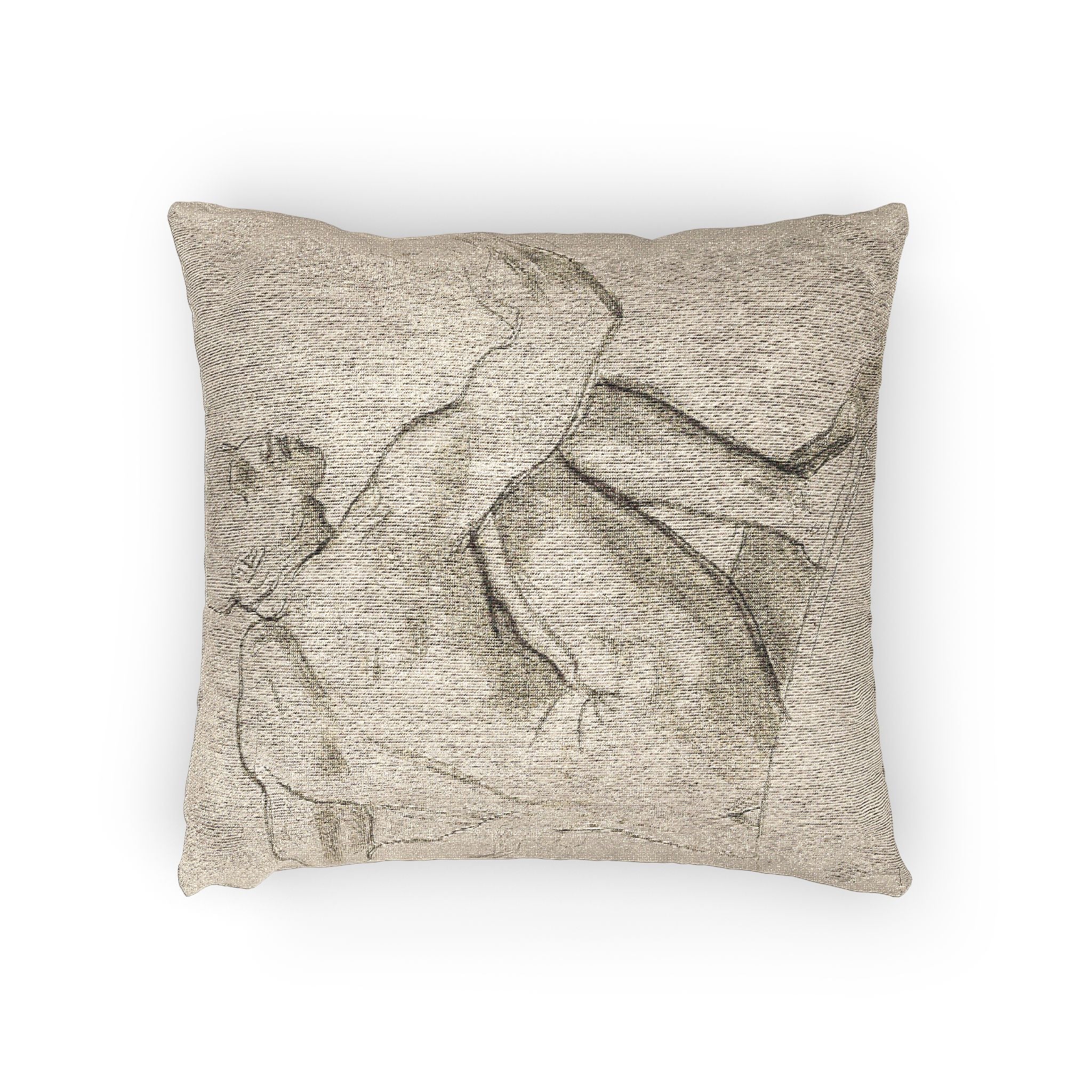 John Singer Sargent - Seated Male Nude | Woven Pillow