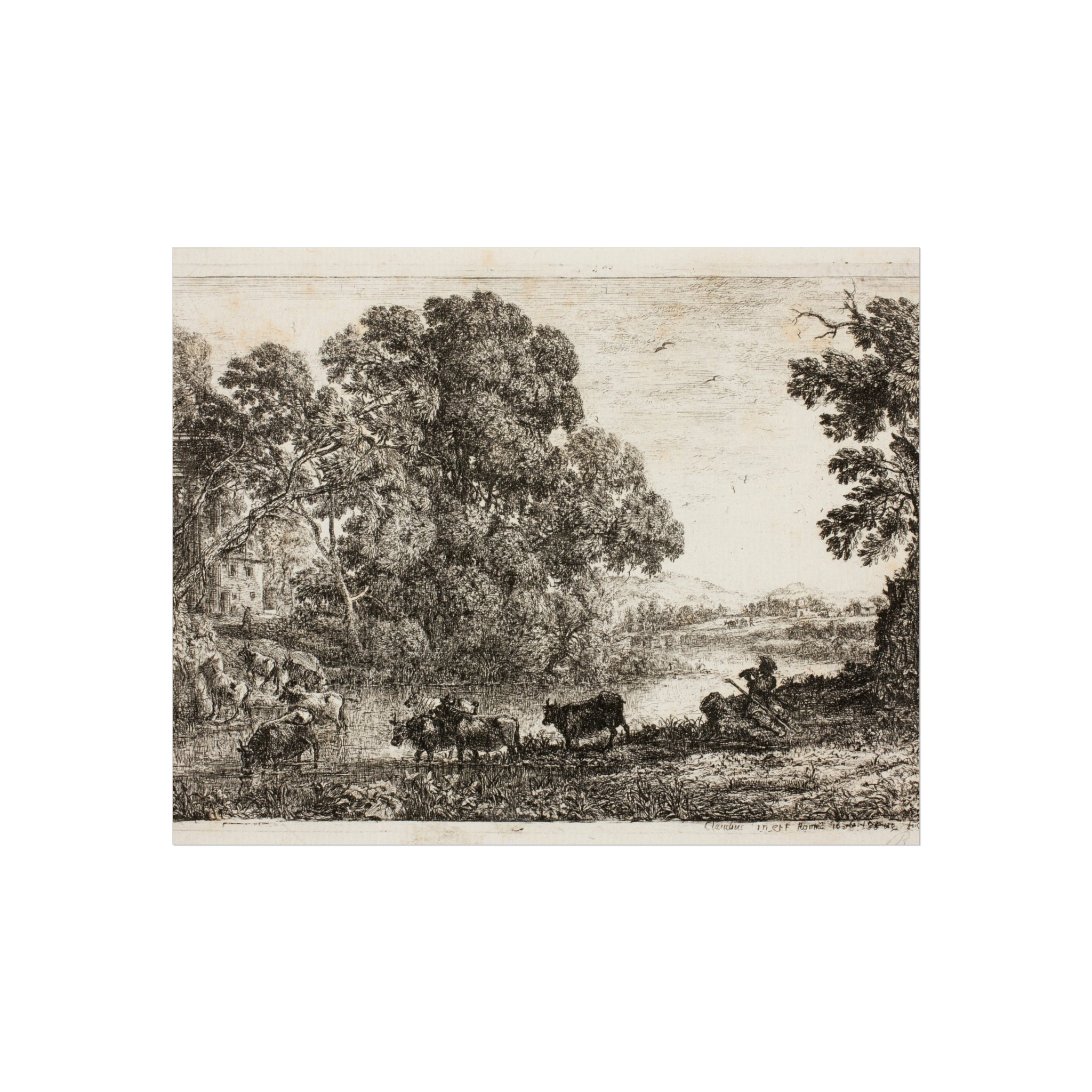 Claude Lorrain - The Cowherd | Fine Art Poster