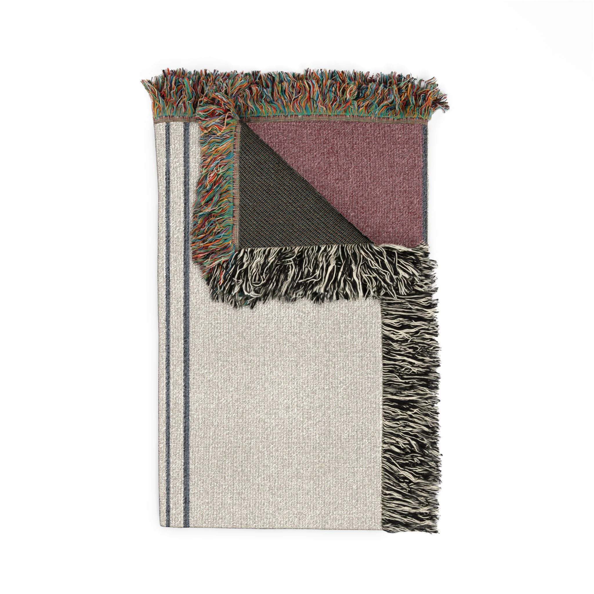 Orchard Throw — Stone · Fig · Slate