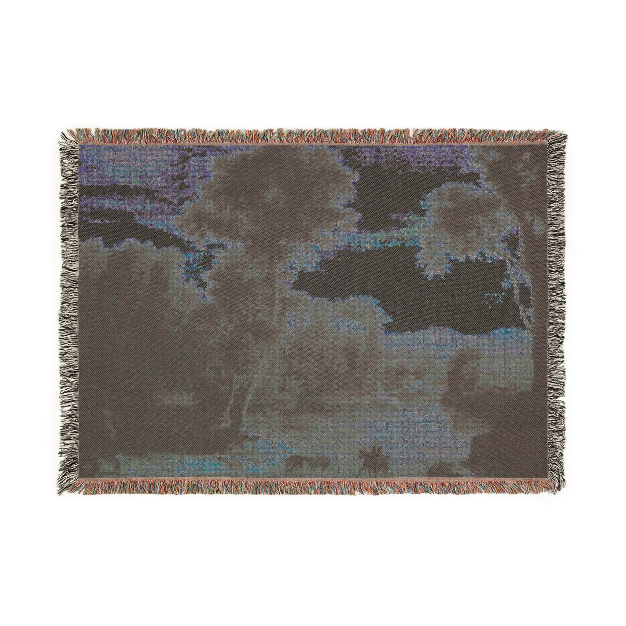George Inness - Crossing the Ford | Woven Tapestry Blanket