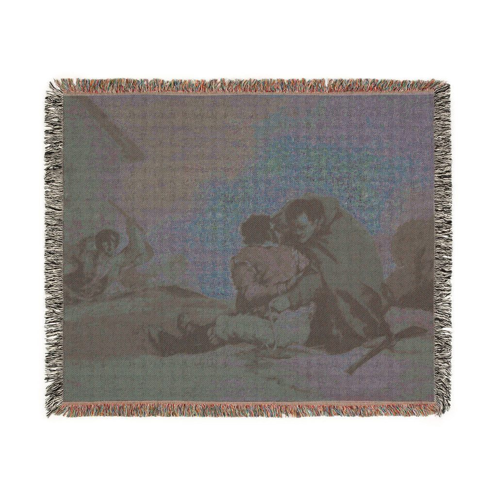 Francisco José de Goya y Lucientes - Friar Pedro Binds El Maragato with a Rope | Woven Tapestry Blanket