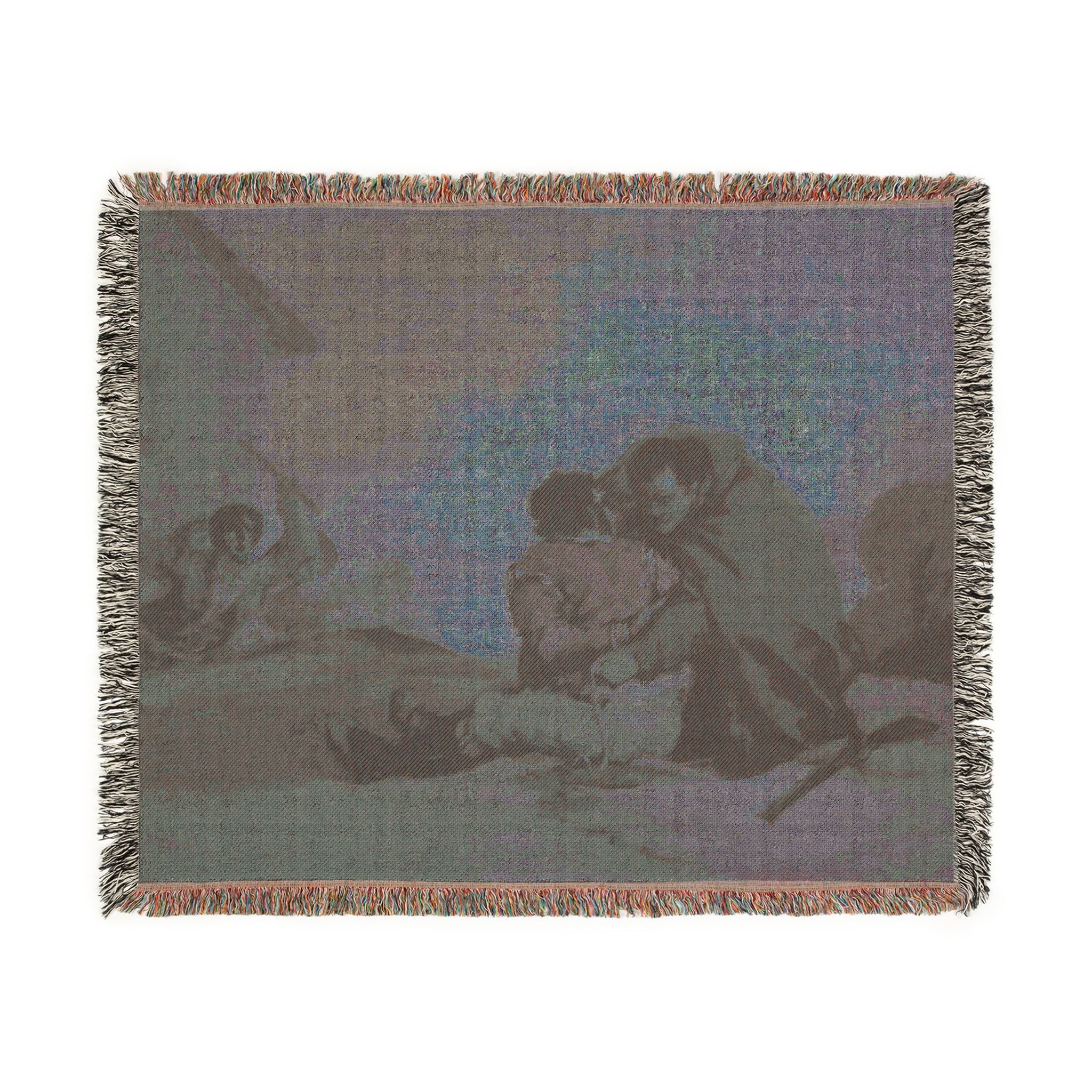 Francisco José de Goya y Lucientes - Friar Pedro Binds El Maragato with a Rope | Woven Tapestry Blanket