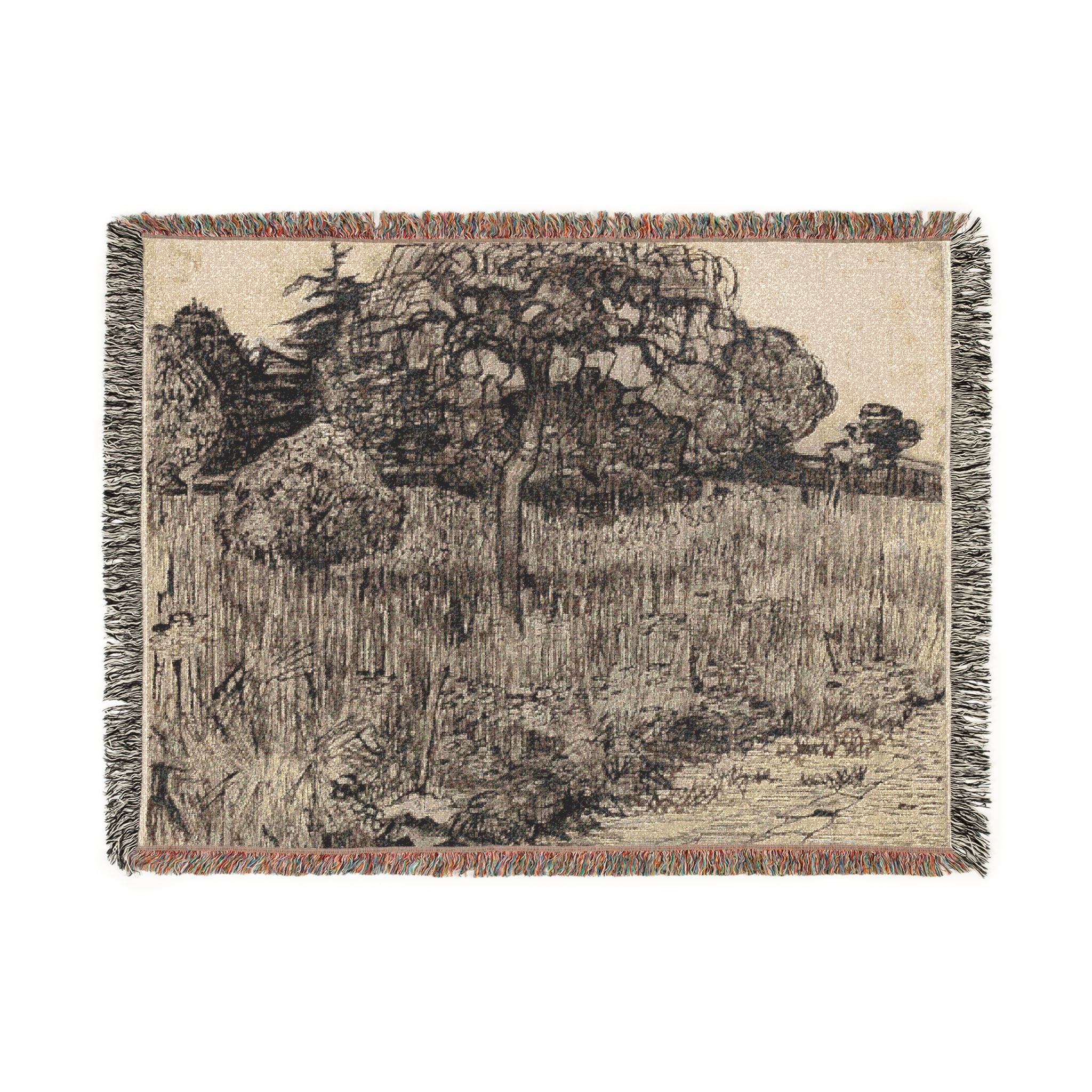 Vincent van Gogh - Weeping Tree | Woven Tapestry Blanket