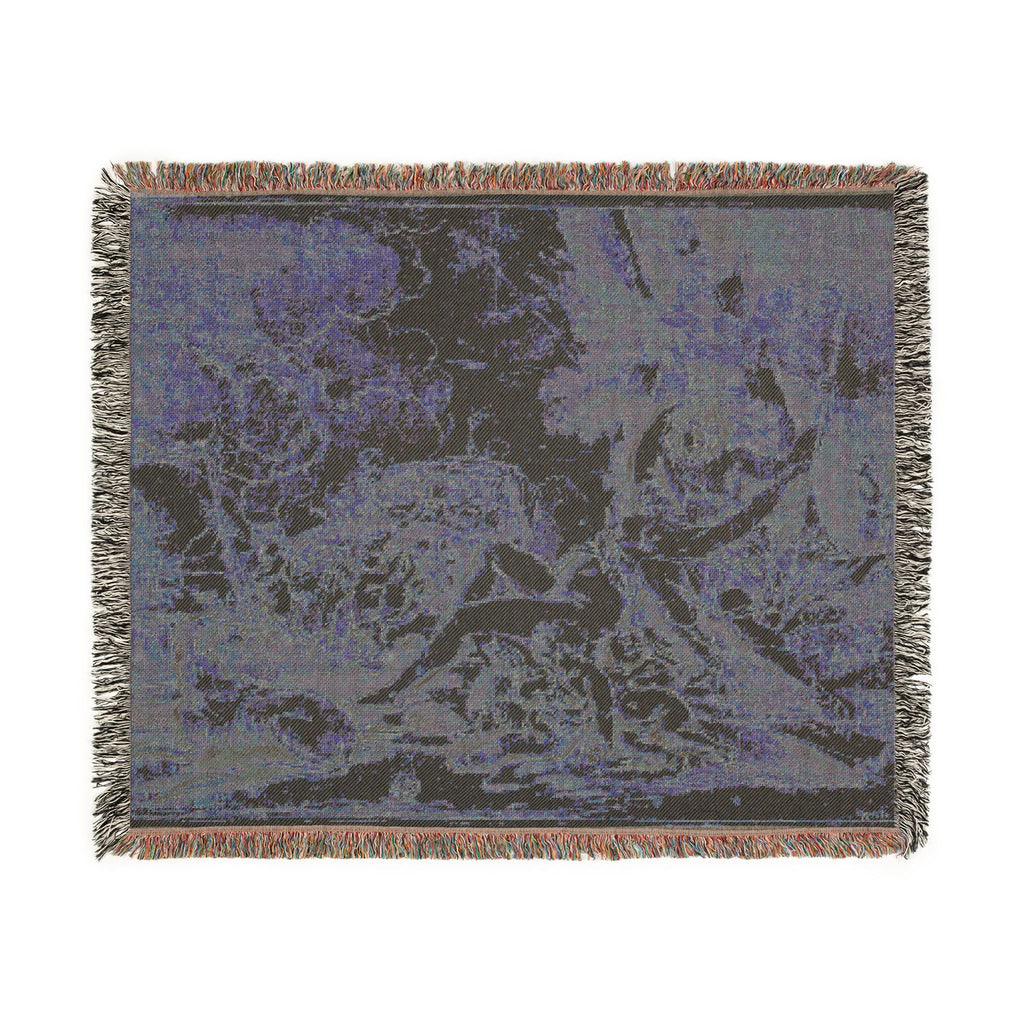 Nicolas Poussin - Figures, Chariot and Dog | Woven Tapestry Blanket