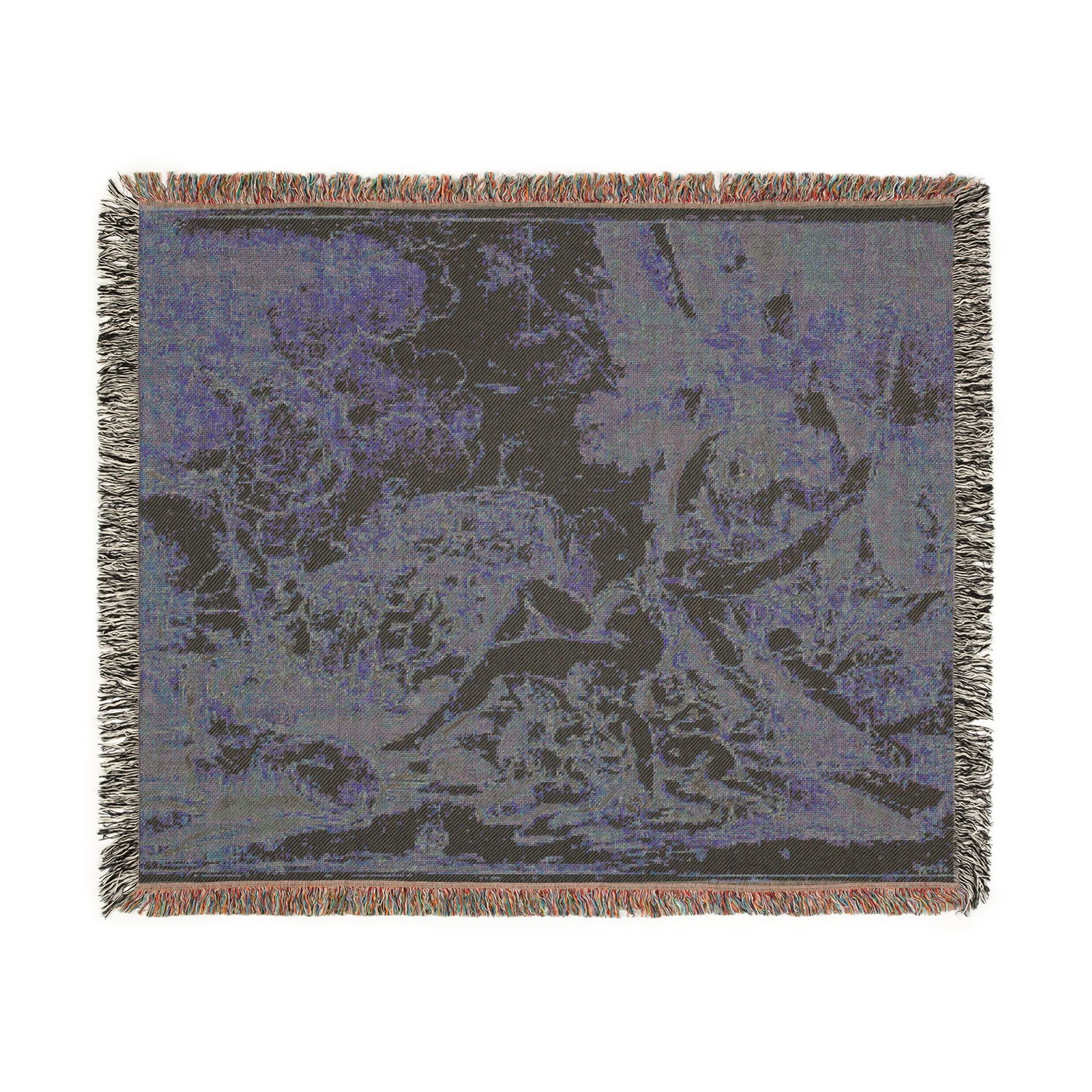 Nicolas Poussin - Figures, Chariot and Dog | Woven Tapestry Blanket