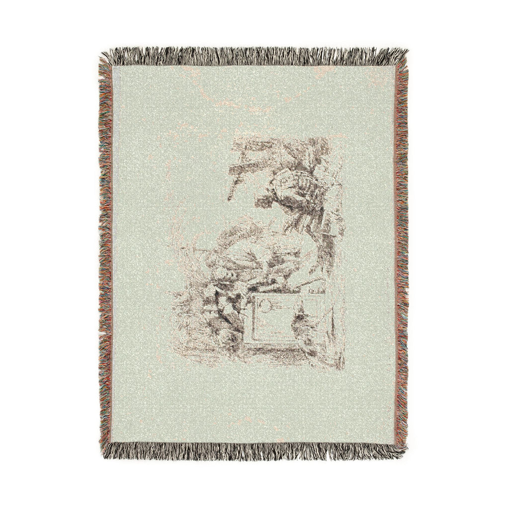 Giovanni Battista Tiepolo - Death Giving Audience, from Capricci | Woven Tapestry Blanket